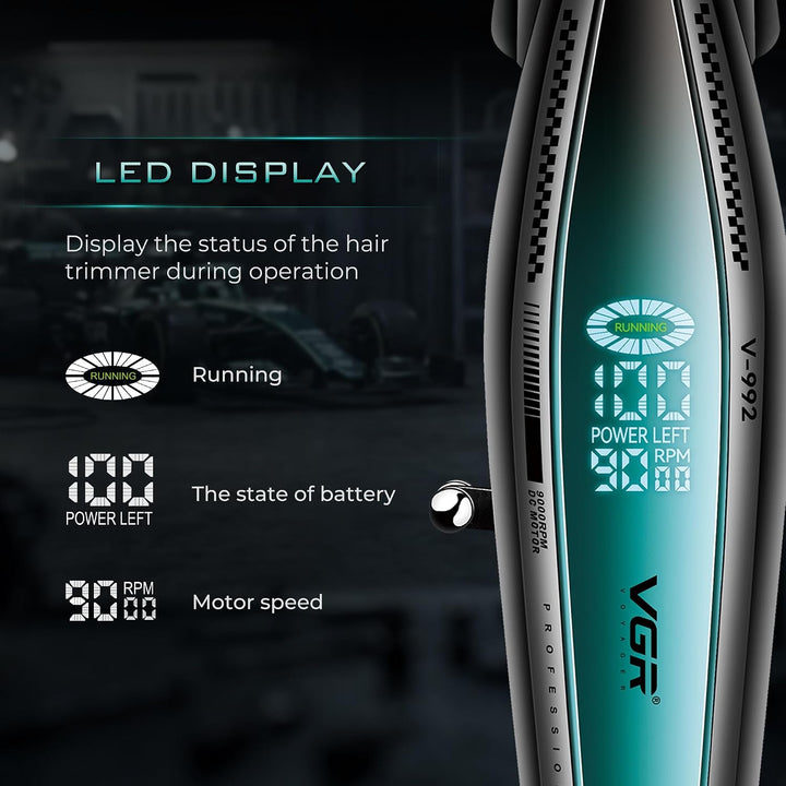 V-992 Professional Hair Trimmer For Men, Green
