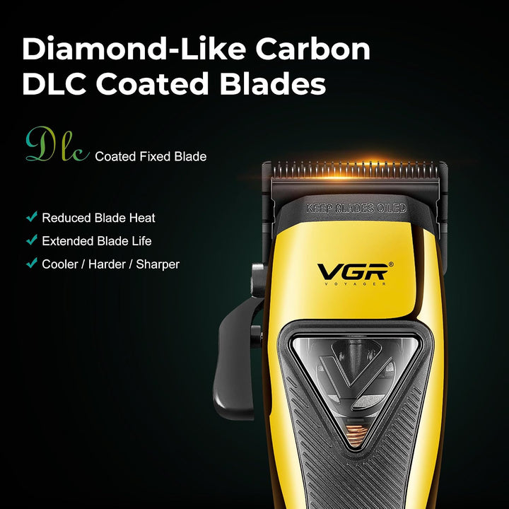 V-015 Professional Hair Clipper For Men, Yellow