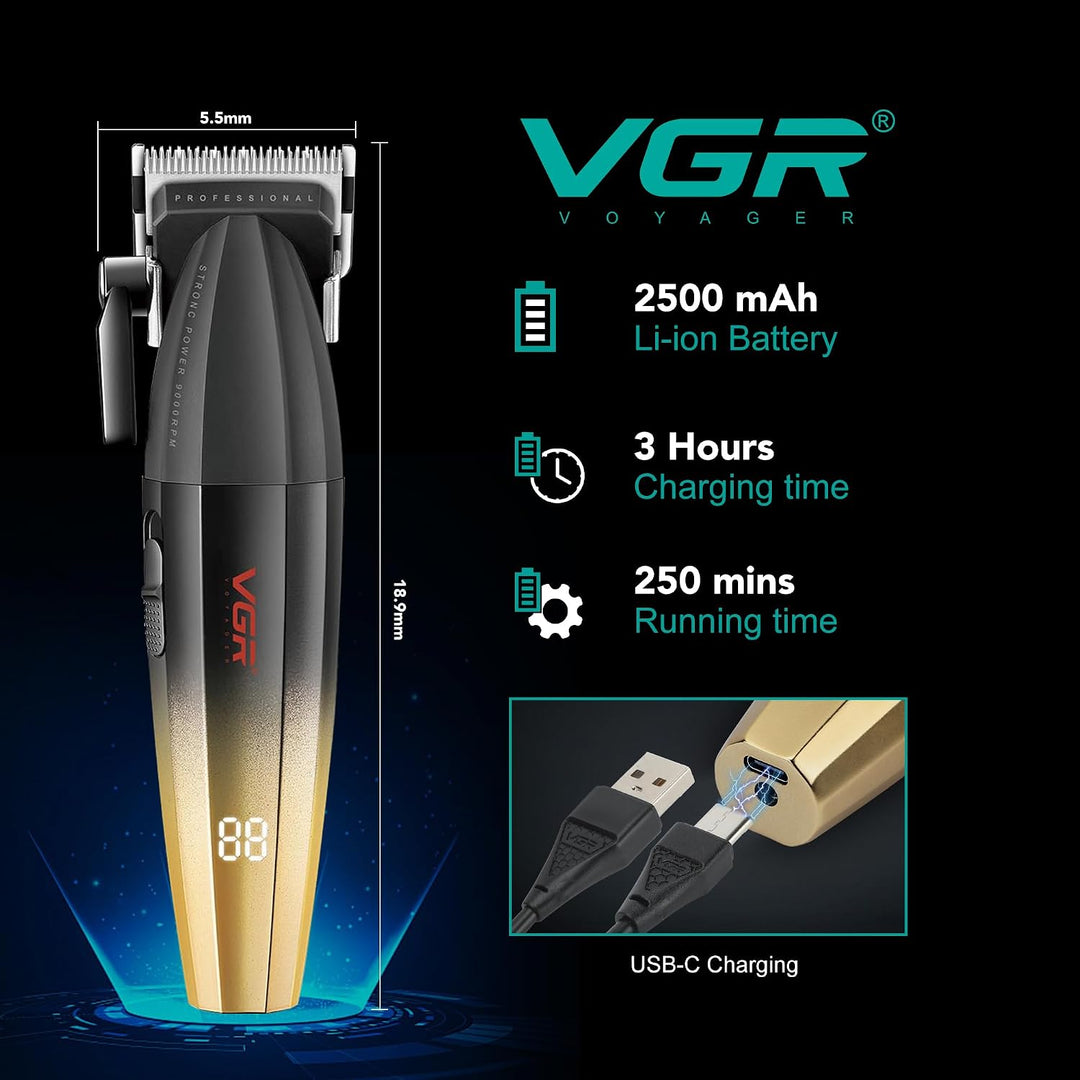 V-003 Professional Hair Clipper For Men, Yellow / Black