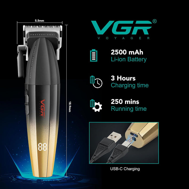 V-003 Professional Hair Clipper For Men, Yellow / Black