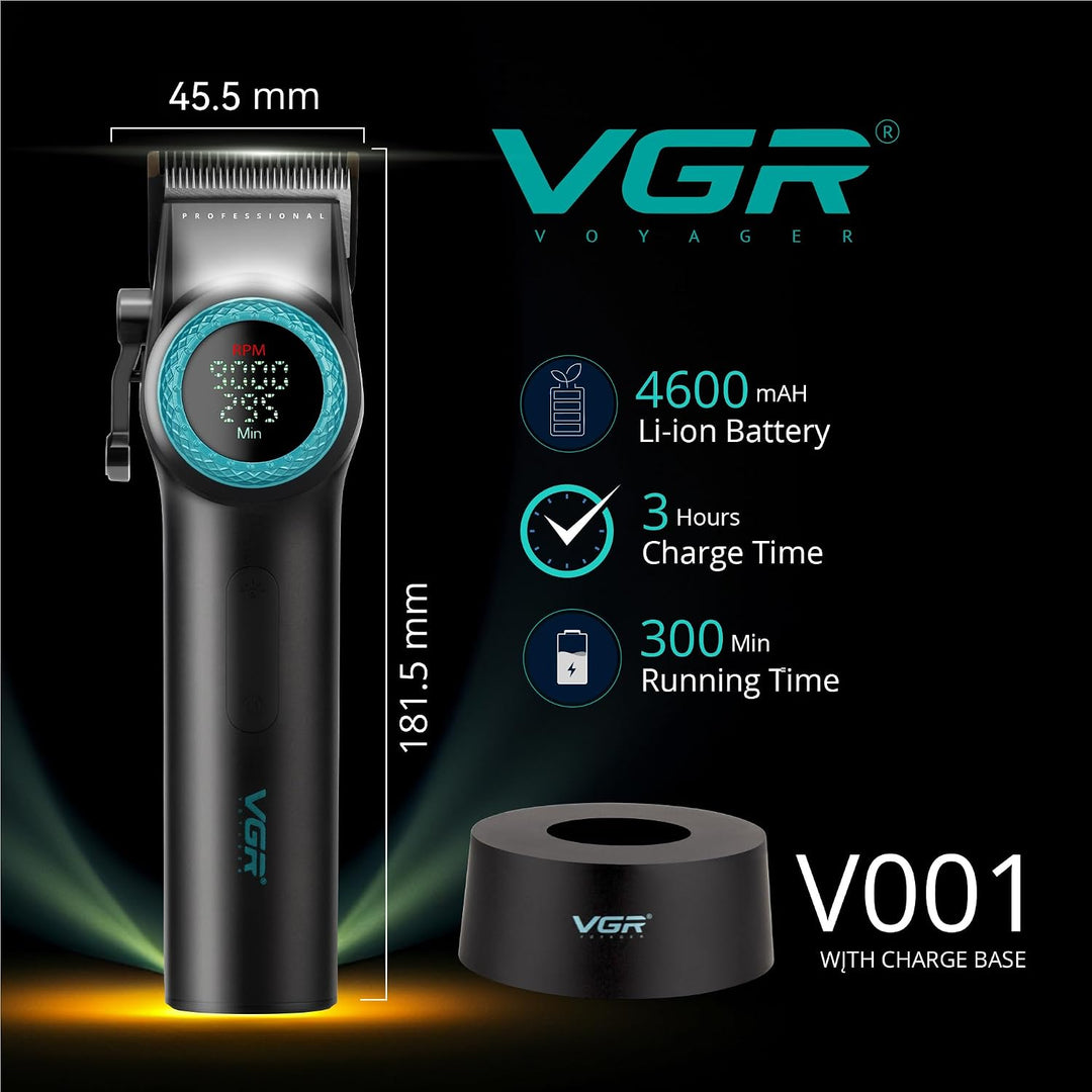 V-001 Professional Hair Clipper For Men, Black
