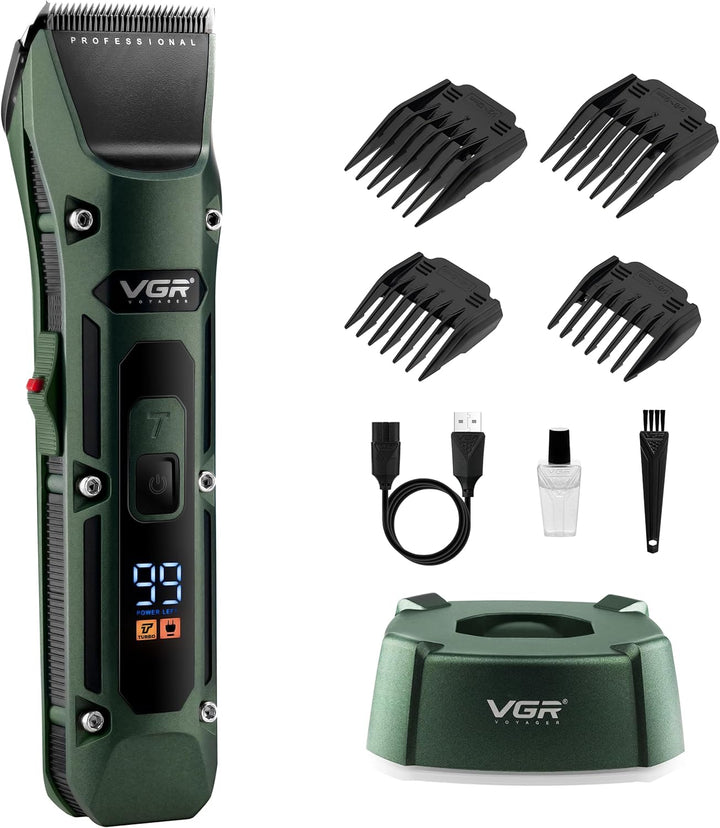 V-696 Professional Hair Clipper For Men, Forest Green