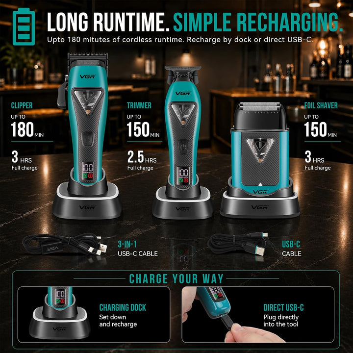 V-035 S3 3-in-1 Professional Barber Combo For Men