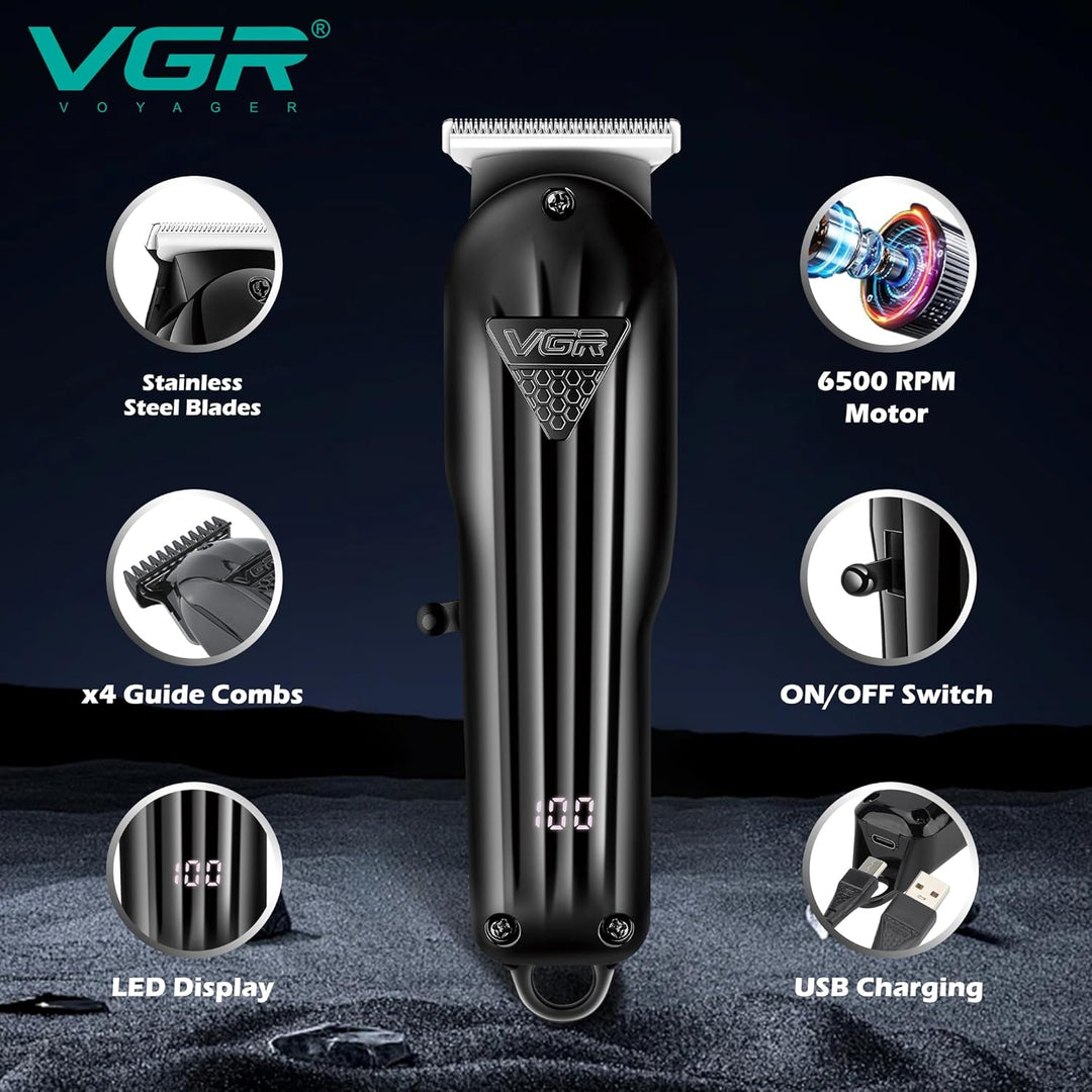 V-982 Cordless Hair Trimmer For Men, Black