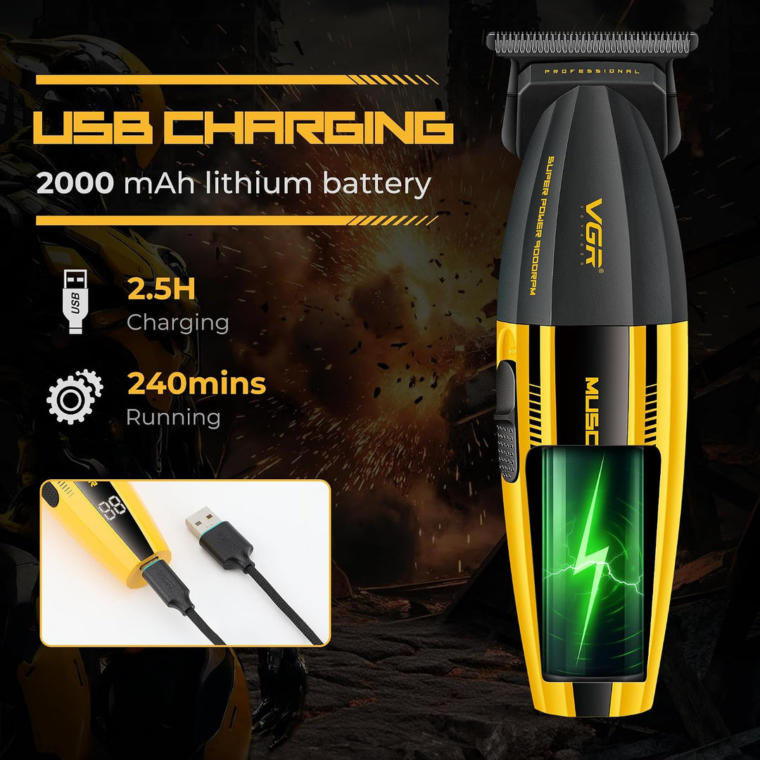 V-285T Professional Hair Trimmer For Men, Yellow / Black