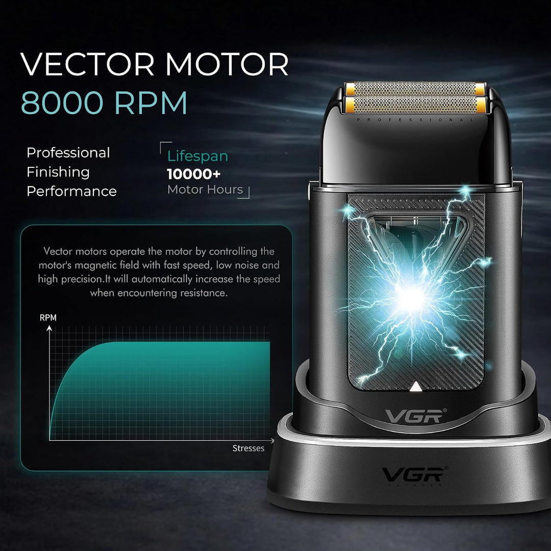 V-334 Professional Foil Shaver For Men, Black