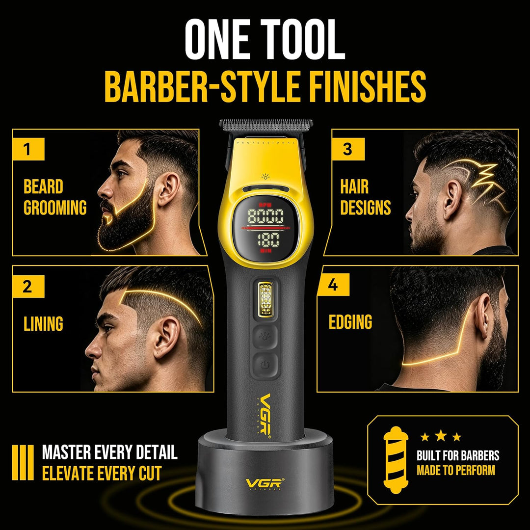 V-885T Professional Hair Trimmer For Men, Yellow / Black