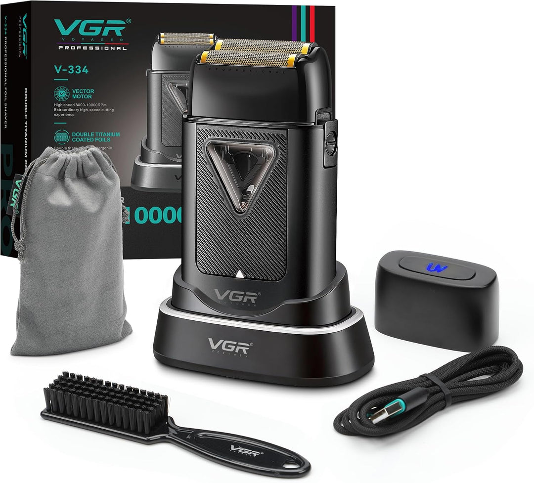 V-334 Professional Foil Shaver For Men, Black