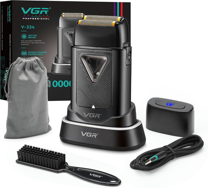 V-334 Professional Foil Shaver For Men, Black