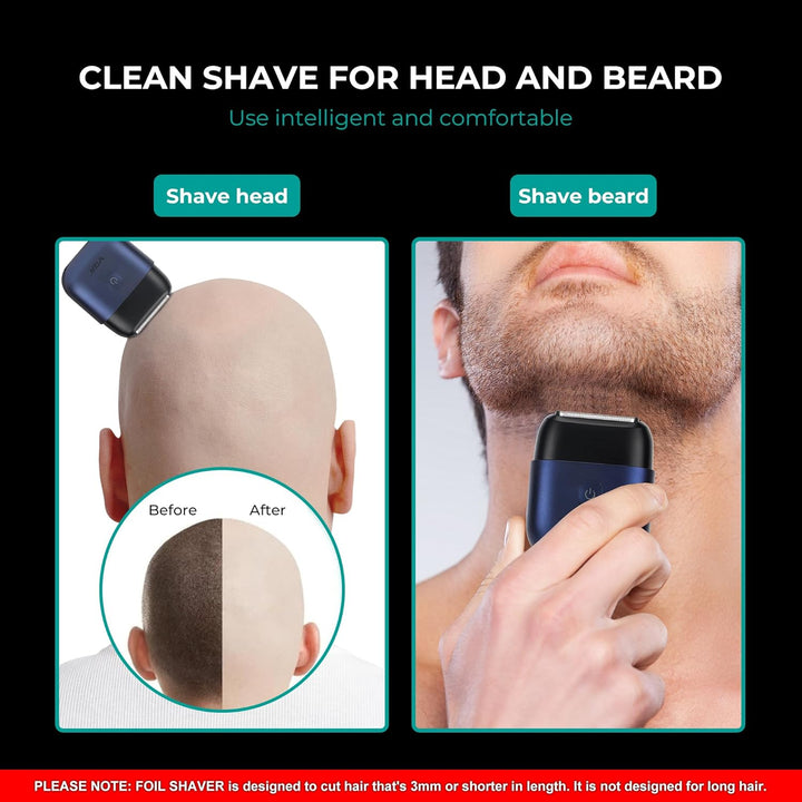 V-340 Mini Shaver For Men, Blue