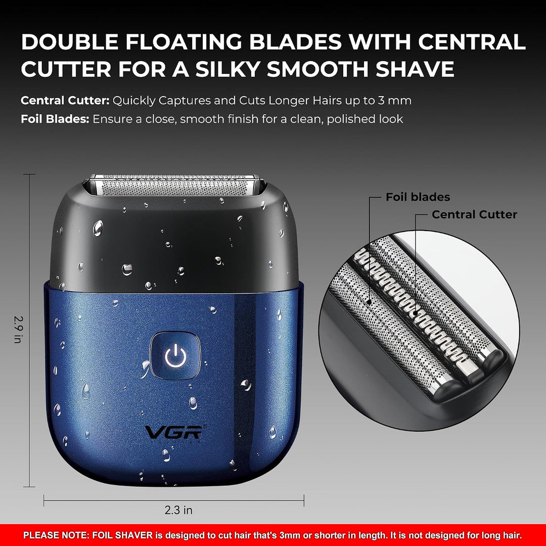 V-340 Mini Shaver For Men, Blue