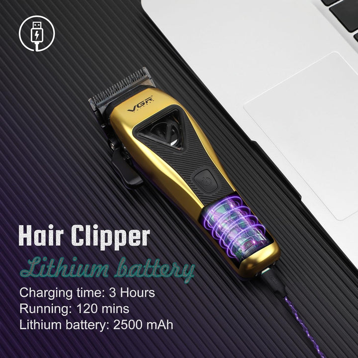 V-015 Professional Hair Clipper For Men, Yellow