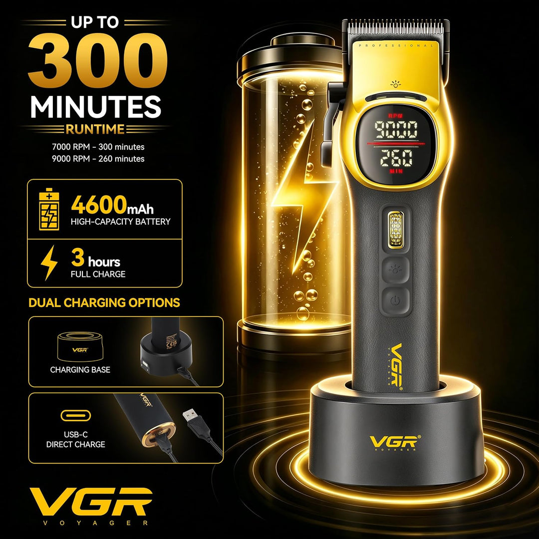 V-885C Professional Hair Clipper For Men, Yellow / Black