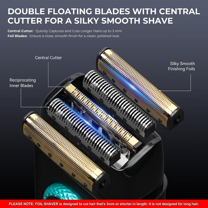 V-378 Professional Foil Shaver For Men, Black