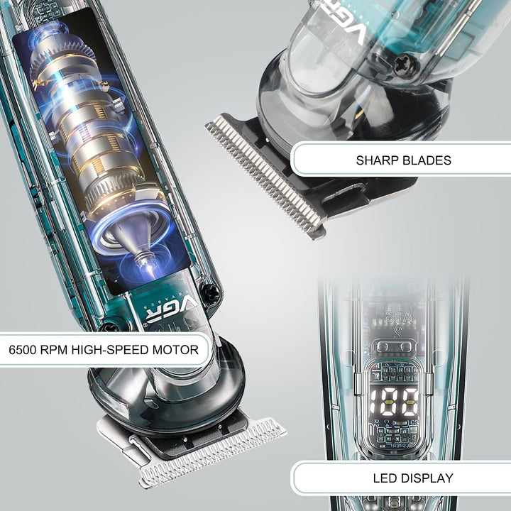 V-102 6-in-1 Grooming Kit For Men, Transparent