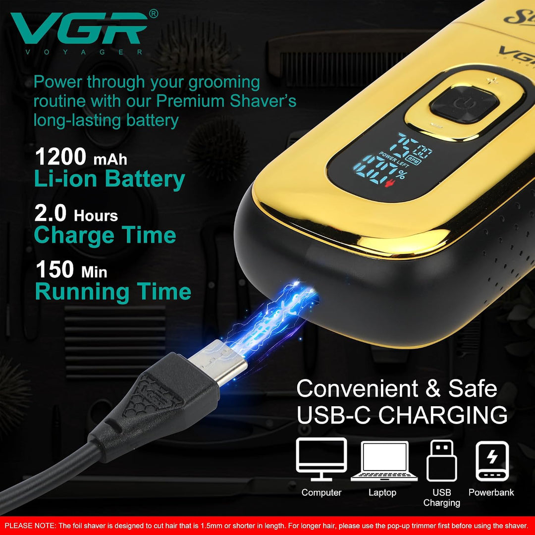 V-332 Pop-Up Foil Shaver For Men, Yellow