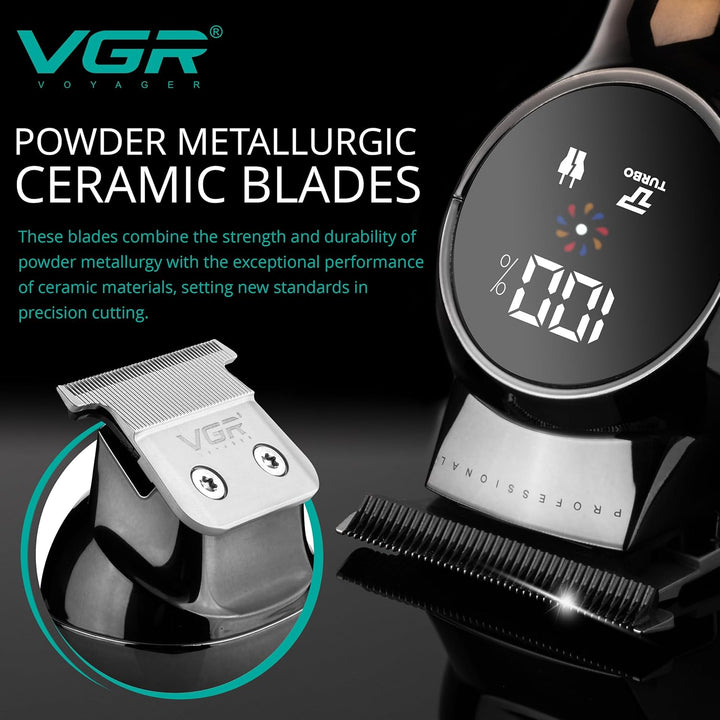 V-989 Cordless Hair Trimmer For Men, Golden-Black