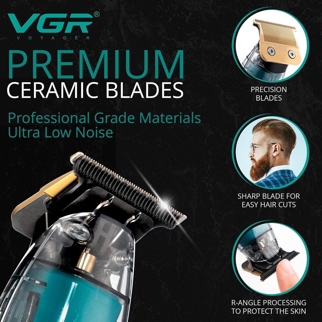 V-961 Waterproof Hair Trimmer For Men, Transparent