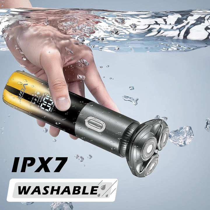 V-392 Cordless Rotary Shaver For Men, Grey / Yellow