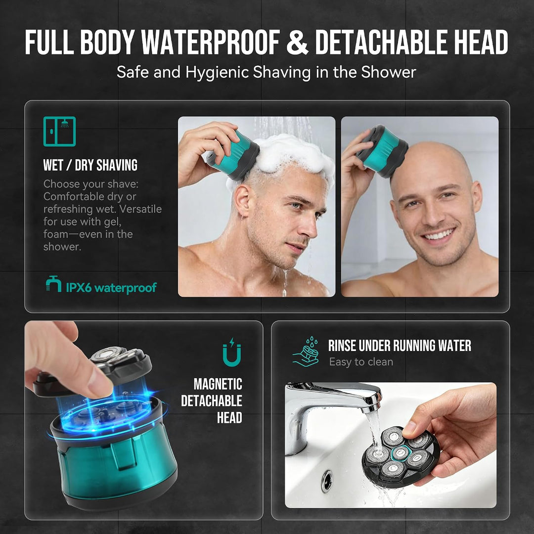V-373 Professional Rotary Shaver For Men, Green