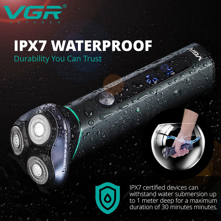 V-310 Waterproof Rotary Shaver For Men, Forest Green