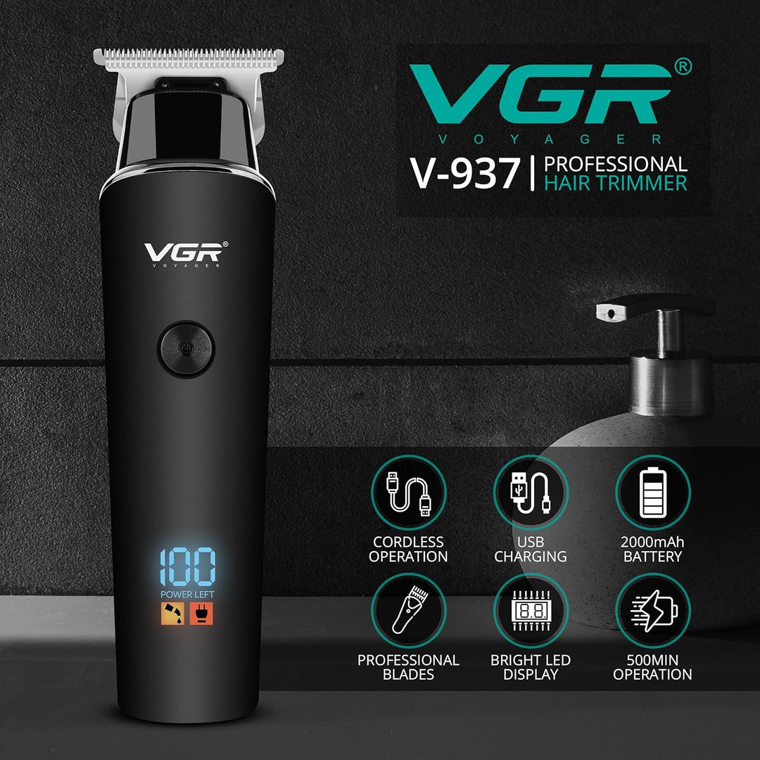 V-937 Cordless Hair Trimmer For Men, Black