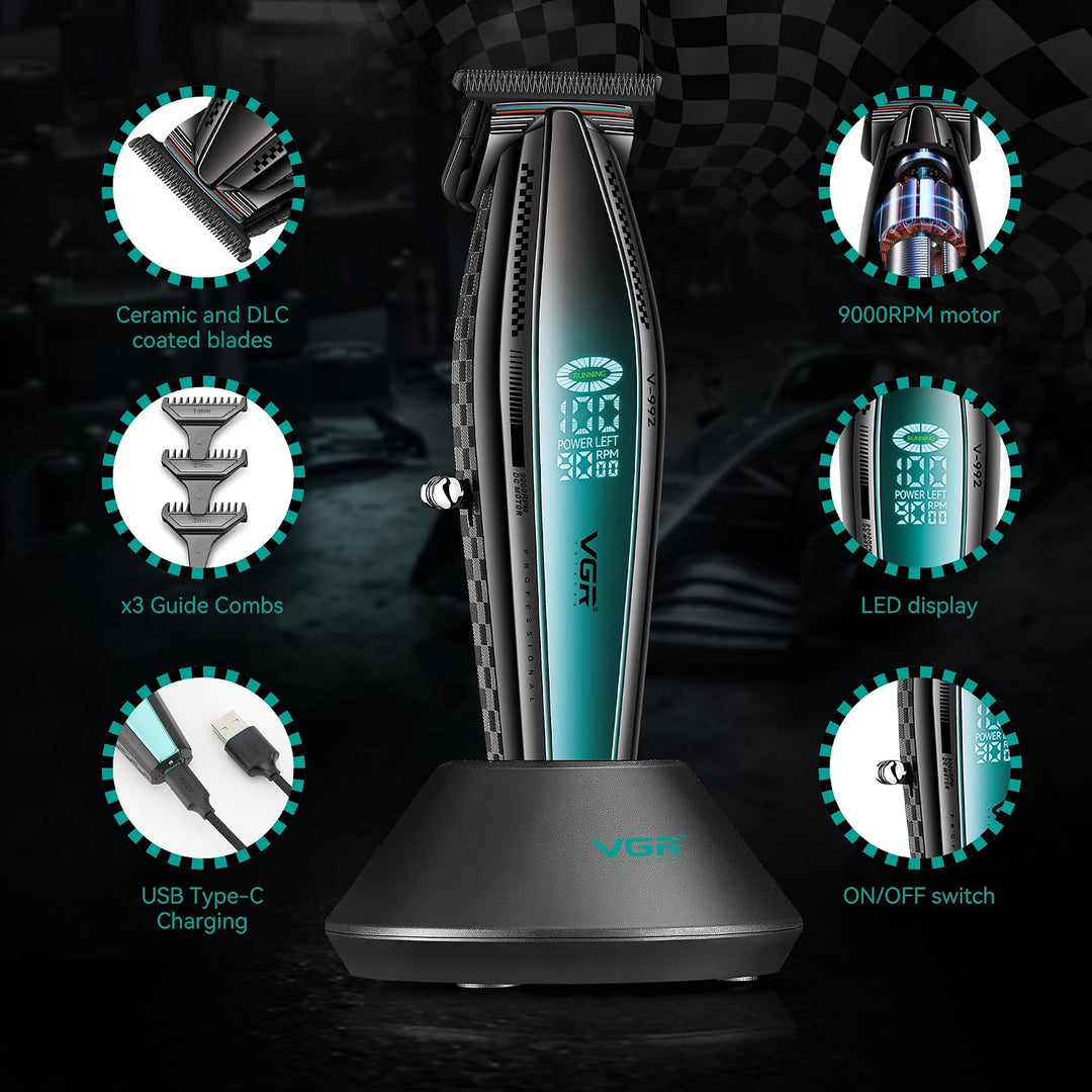 V-992 Professional Hair Trimmer For Men, Green
