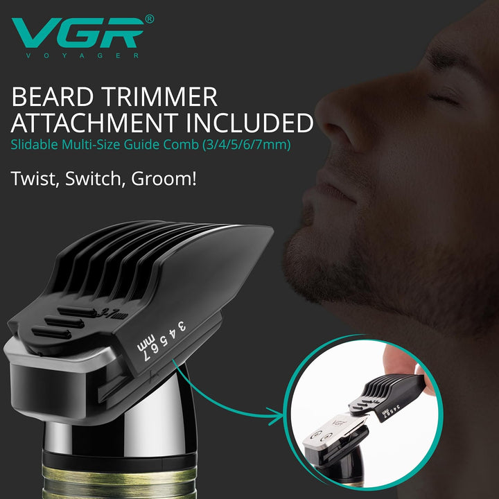 V-621 4-in-1 Nose & Ear Trimmer For Men, Gold