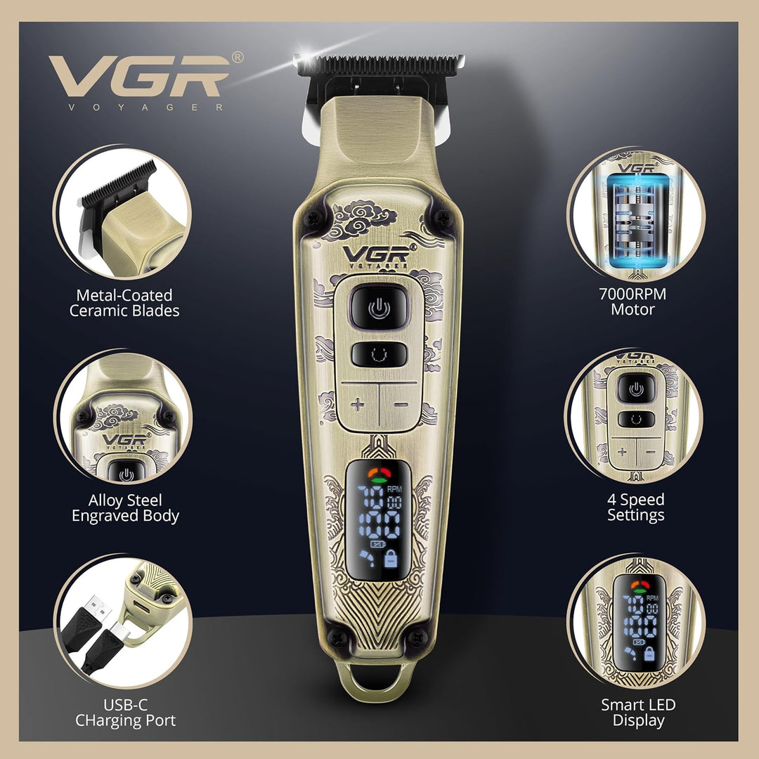 V-901 Cordless Hair Trimmer For Men, Gold