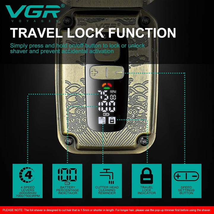 V-337 Pop-Up Foil Shaver For Men, Gold