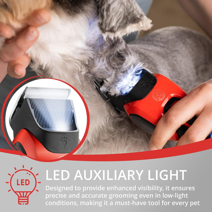 V-208 Cordless Dog Clipper, Red