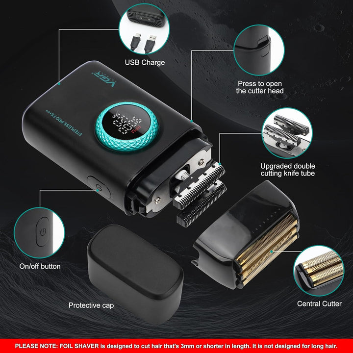 V-378 Professional Foil Shaver For Men, Black