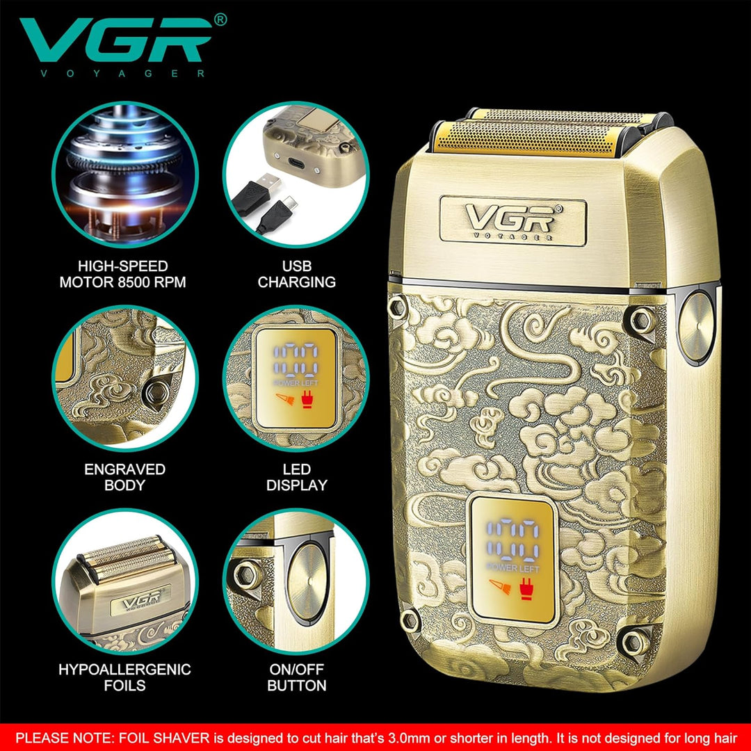 V-336 Cordless Foil Shaver For Men, Gold