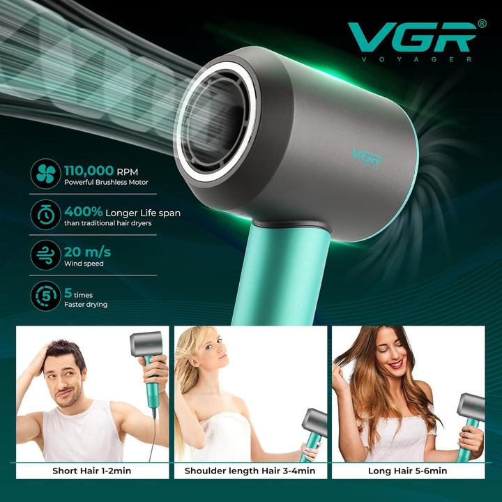 V-440 Professional Hair Dryer, Green