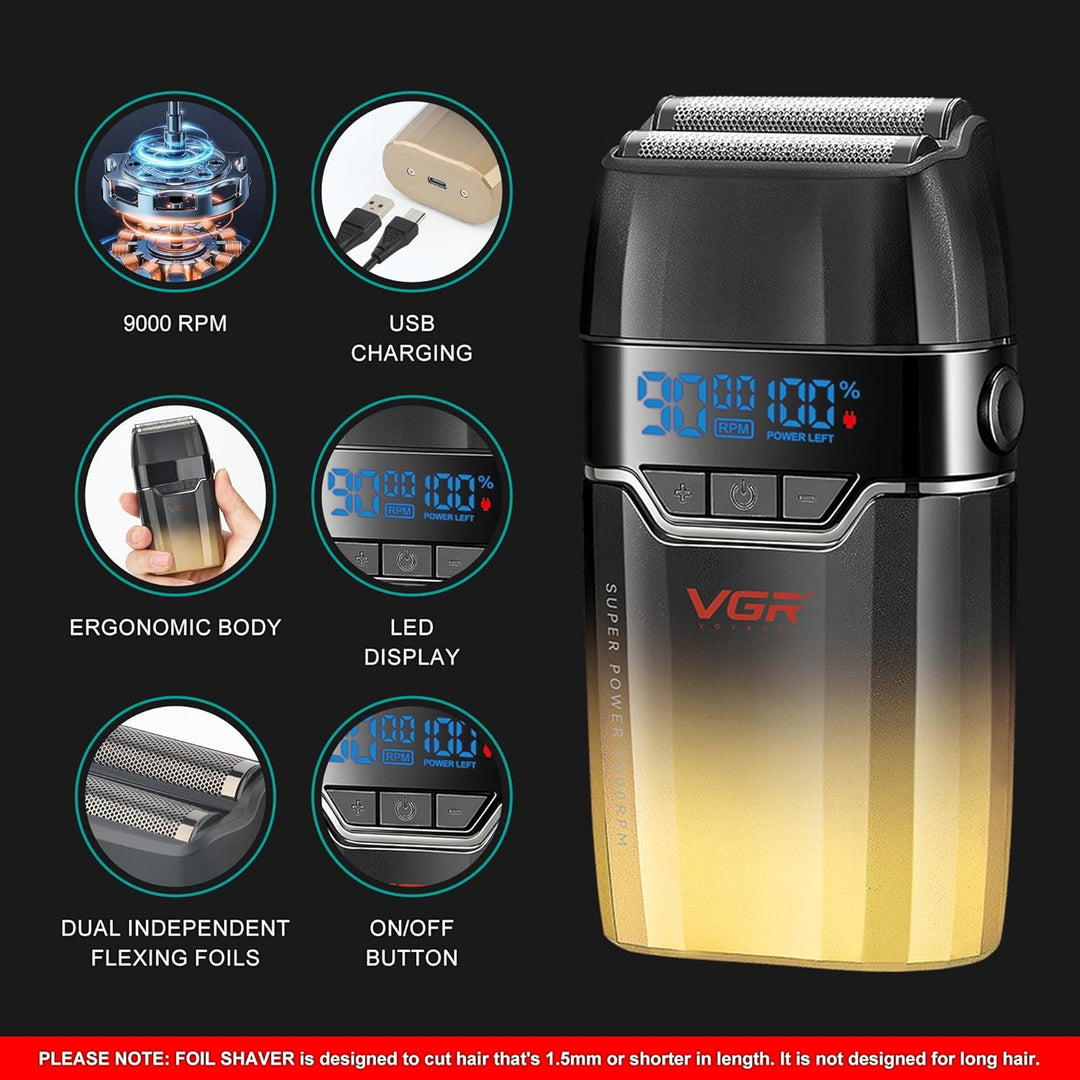 V-308 Professional Foil Shaver For Men, Yellow
