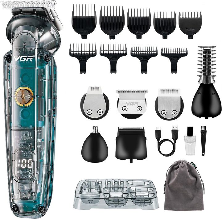 V-102 6-in-1 Grooming Kit For Men, Transparent