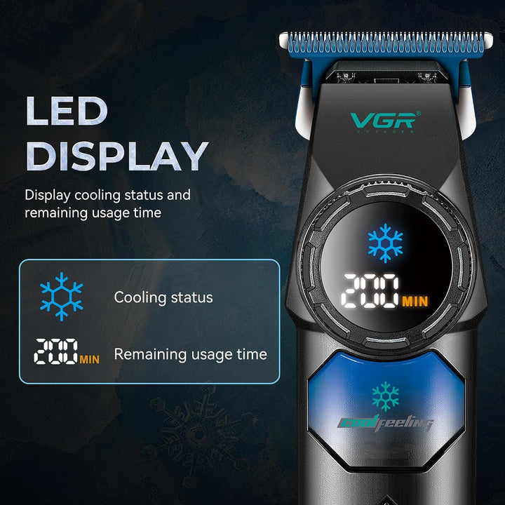 V-946 Professional Hair Trimmer For Men, Black/Teal