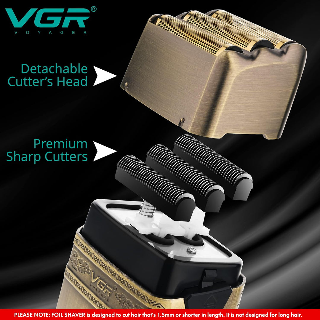 V-335 Waterproof Foil Shaver For Men, Golden