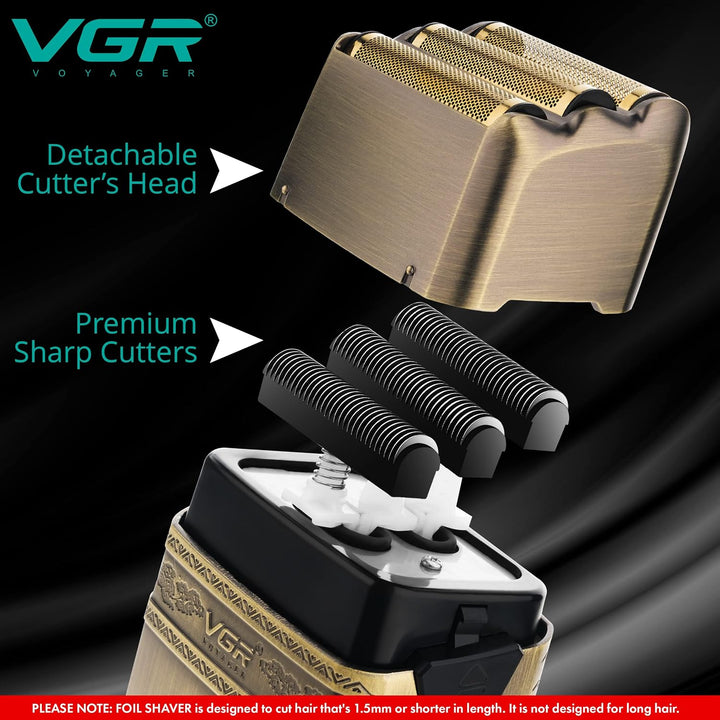 V-335 Waterproof Foil Shaver For Men, Golden