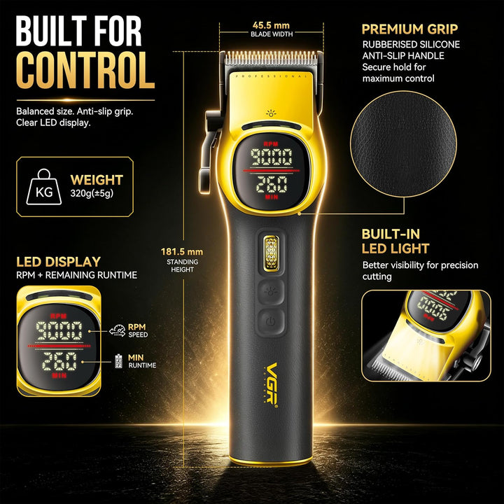 V-885C Professional Hair Clipper For Men, Yellow / Black
