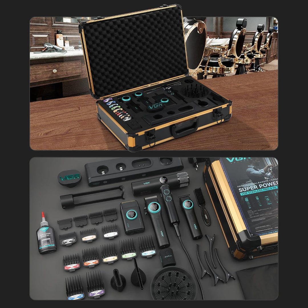 Stepless Pro 4-in-1 Professional Barber Combo For Men