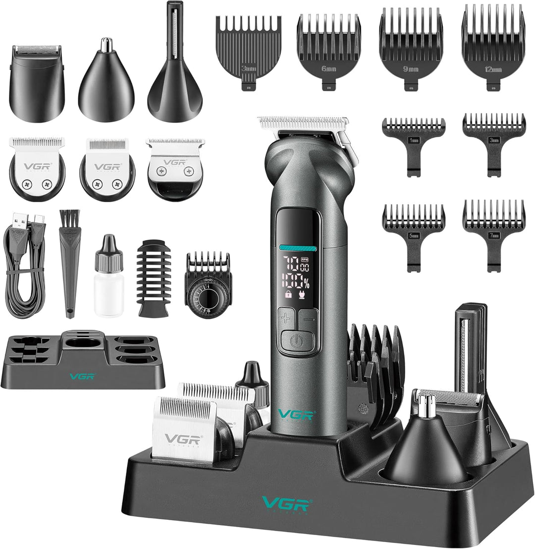 V-096 6-in-1 Grooming Kit For Men, Gray