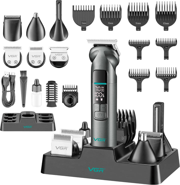 V-096 6-in-1 Grooming Kit For Men, Gray