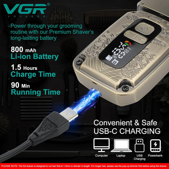 V-337 Pop-Up Foil Shaver For Men, Gold