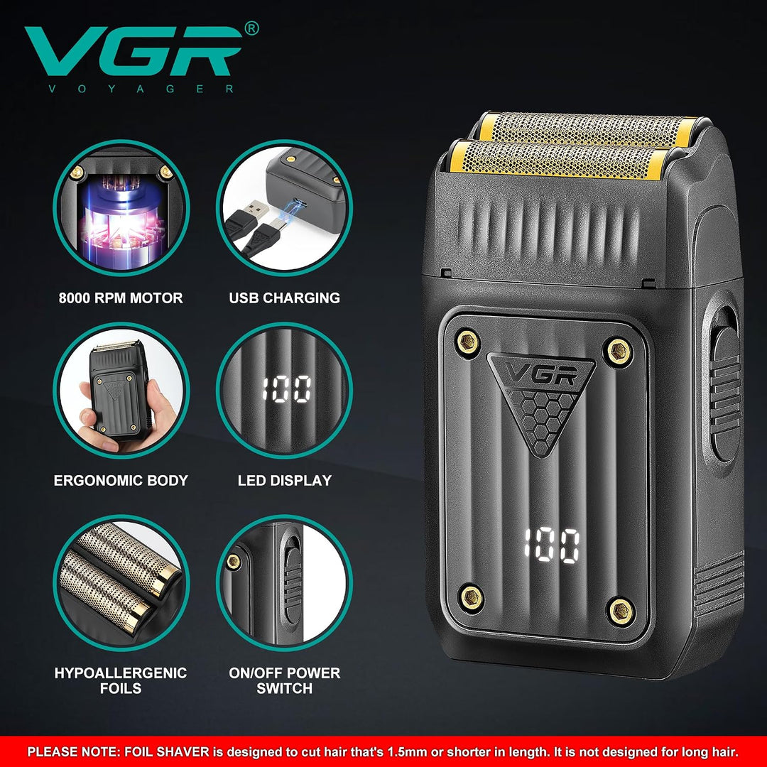 V-363 Cordless Foil Shaver For Men, Black