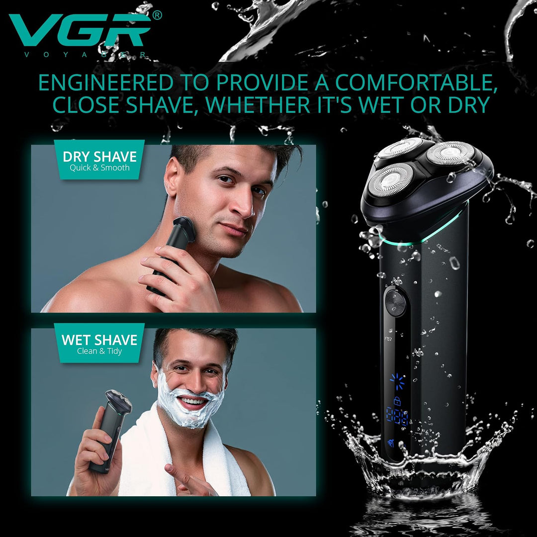 V-310 Waterproof Rotary Shaver For Men, Forest Green