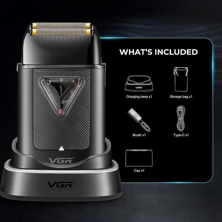 V-334 Professional Foil Shaver For Men, Black