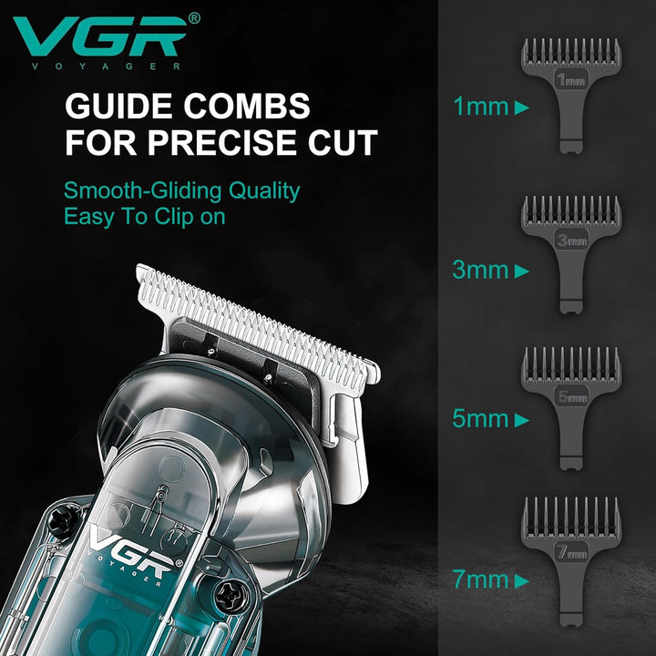 V-949 Waterproof Hair Trimmer For Men, Transparent
