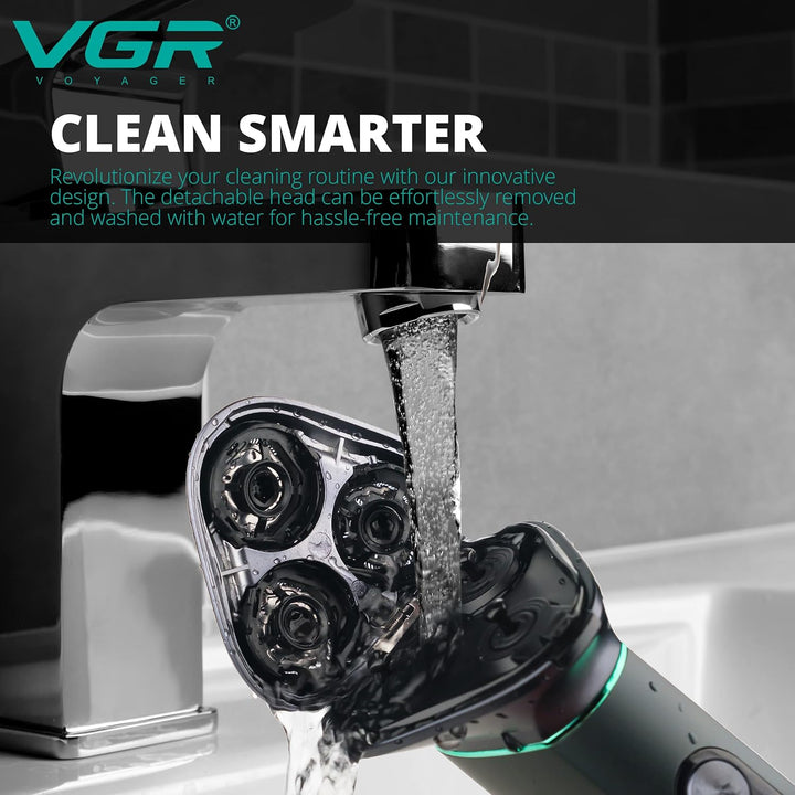 V-310 Waterproof Rotary Shaver For Men, Forest Green
