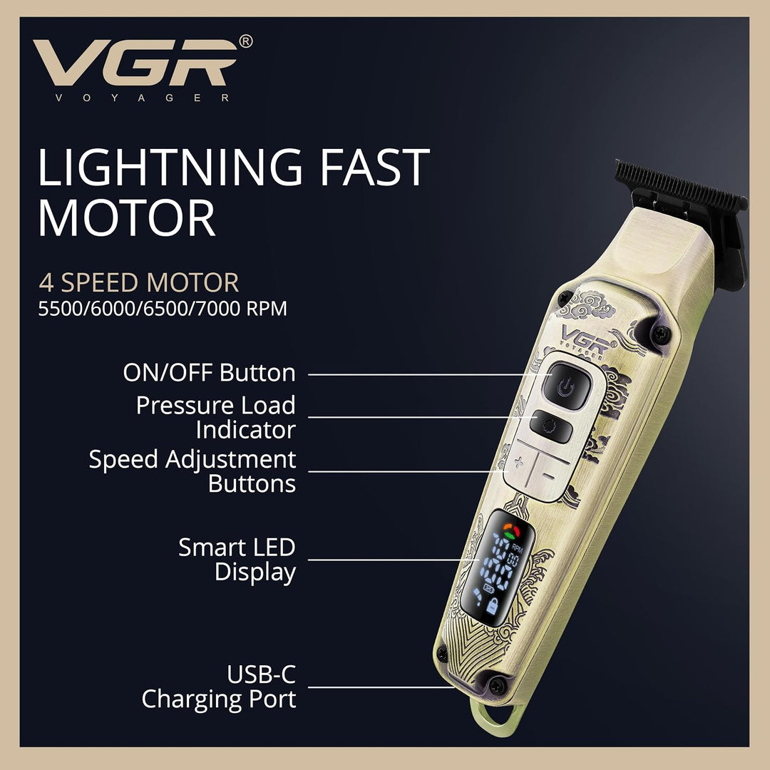 V-901 Cordless Hair Trimmer For Men, Gold